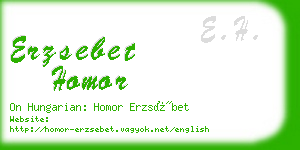 erzsebet homor business card